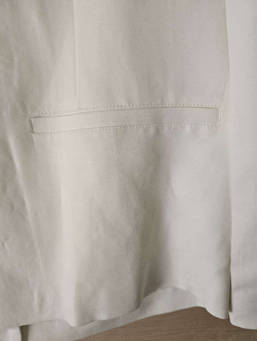 ZARA Men Off-White Linen Blend Double Breasted Blazer Jacket NWT Size 48 / US 38 - Picture 8 of 14